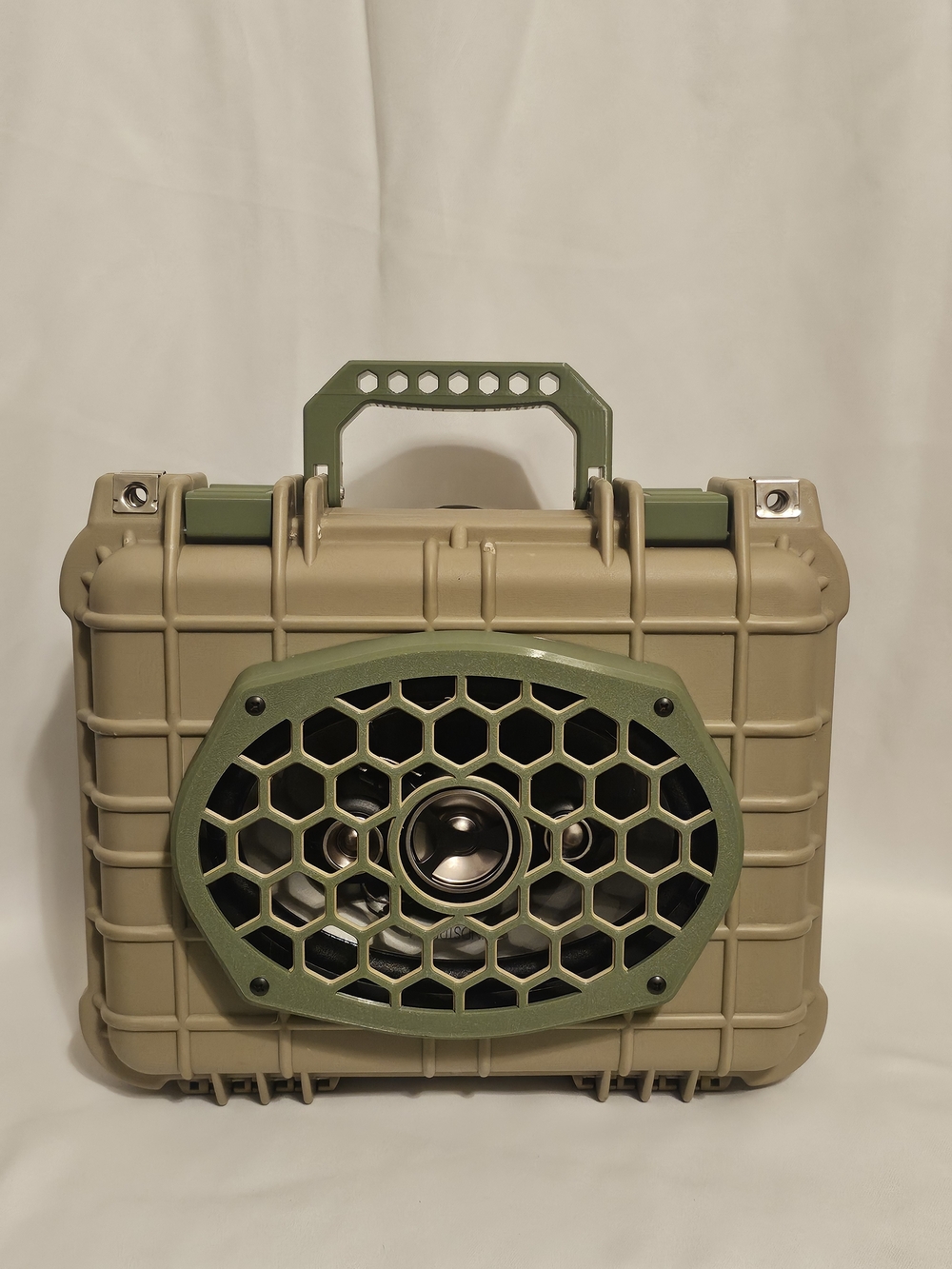Portable Outdoor Bluetooth Speaker Case - Tan & Olive